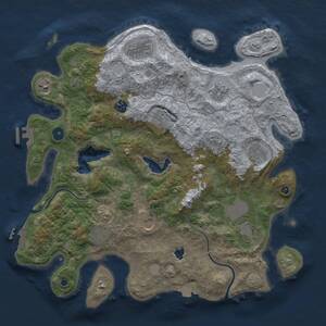 Thumbnail Rust Map: Procedural Map, Size: 4000, Seed: 13454151, 14 Monuments