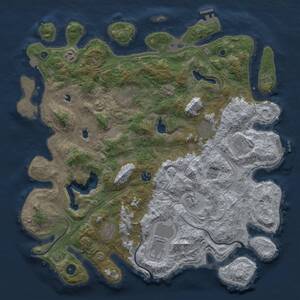 Thumbnail Rust Map: Procedural Map, Size: 4500, Seed: 1999215933, 15 Monuments
