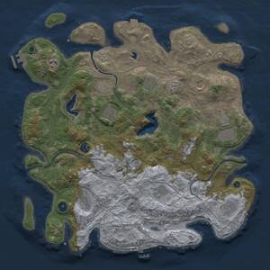 Thumbnail Rust Map: Procedural Map, Size: 4250, Seed: 93874384, 17 Monuments