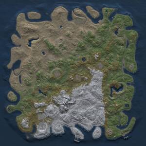 Thumbnail Rust Map: Procedural Map, Size: 5500, Seed: 1918230123, 17 Monuments