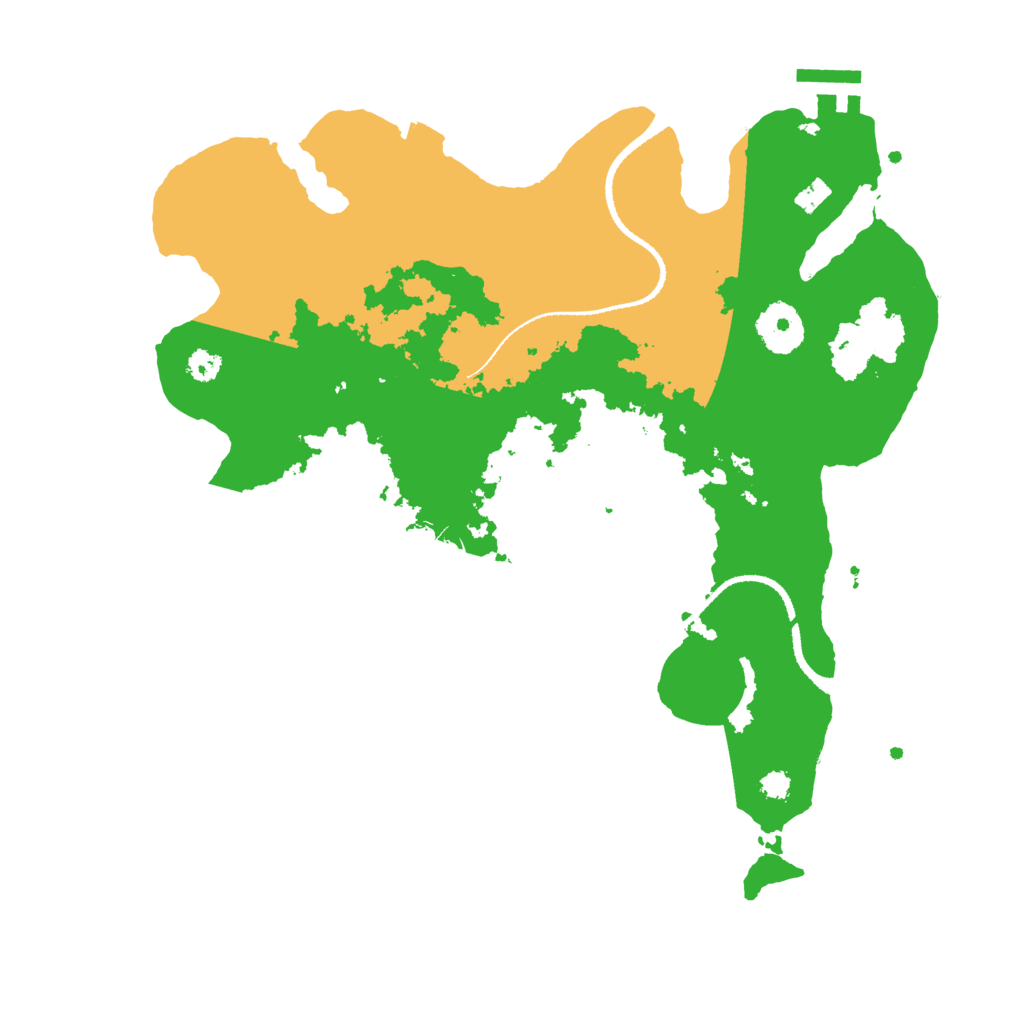 Biome Rust Map: Procedural Map, Size: 3200, Seed: 1360509751