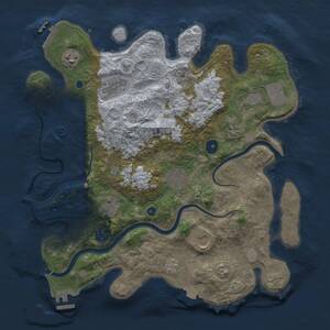 Thumbnail Rust Map: Procedural Map, Size: 3700, Seed: 1978298615, 15 Monuments