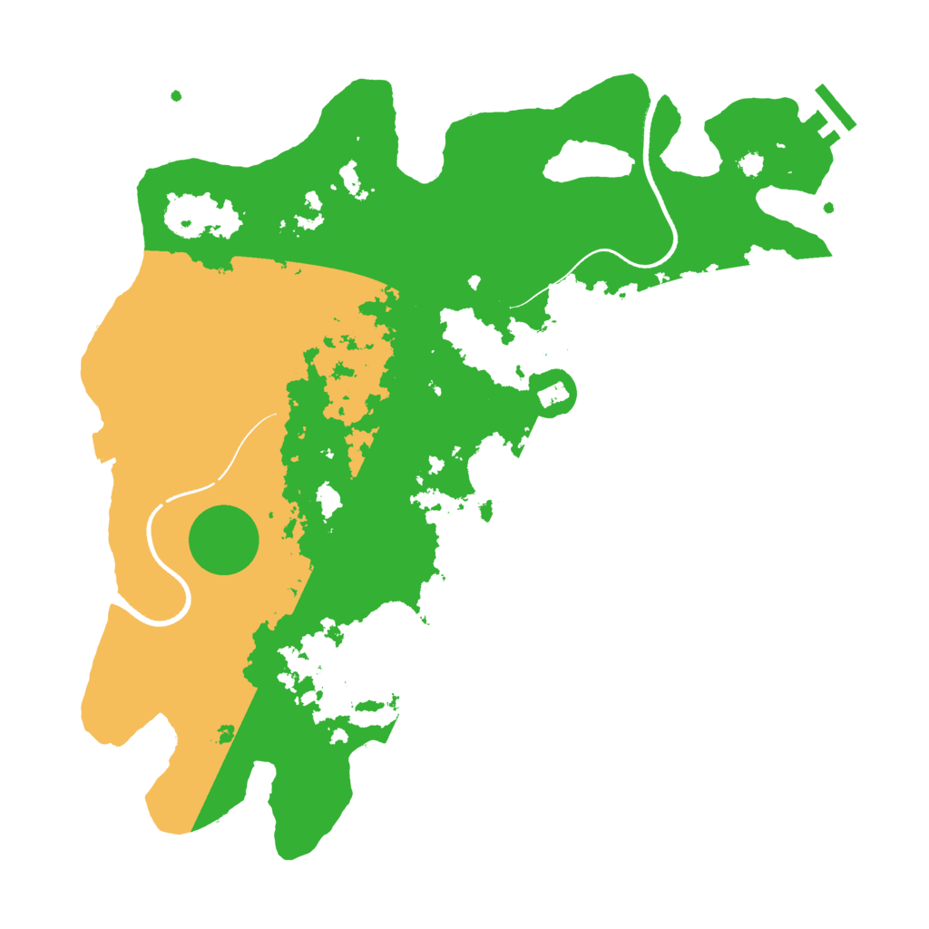 Biome Rust Map: Procedural Map, Size: 3500, Seed: 152225543