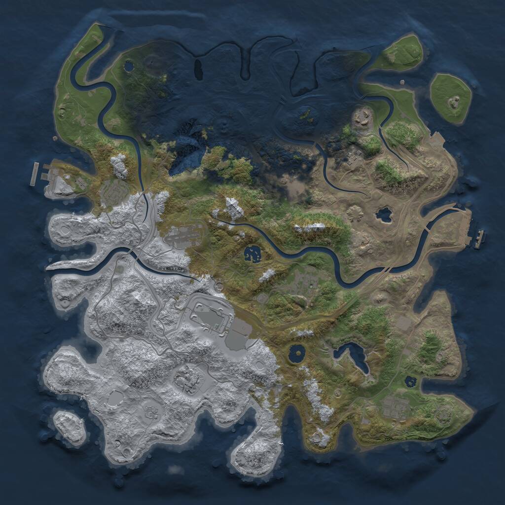Rust Map: Procedural Map, Size: 4250, Seed: 1622704522, 16 Monuments
