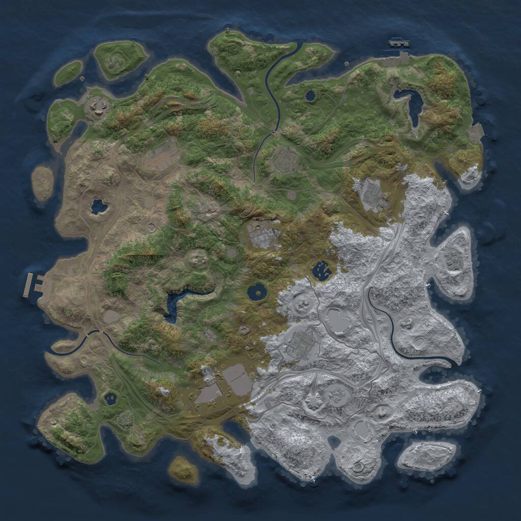 Rust Map: Procedural Map, Size: 4250, Seed: 994127182, 15 Monuments