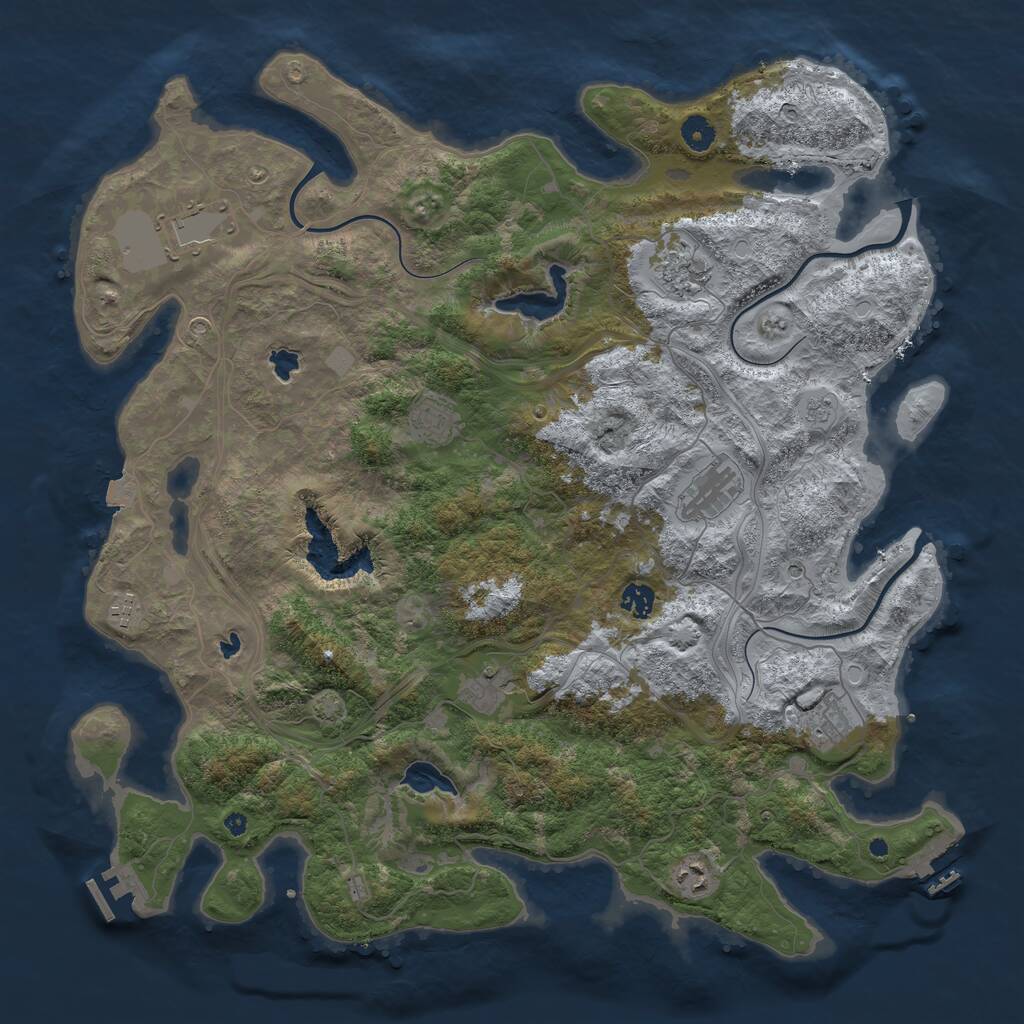 Rust Map: Procedural Map, Size: 4500, Seed: 20250502, 15 Monuments
