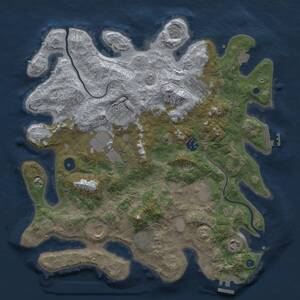 Thumbnail Rust Map: Procedural Map, Size: 3750, Seed: 645924777, 15 Monuments