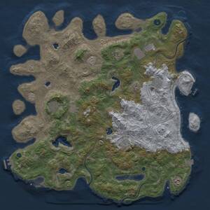 Thumbnail Rust Map: Procedural Map, Size: 4750, Seed: 486712483, 16 Monuments