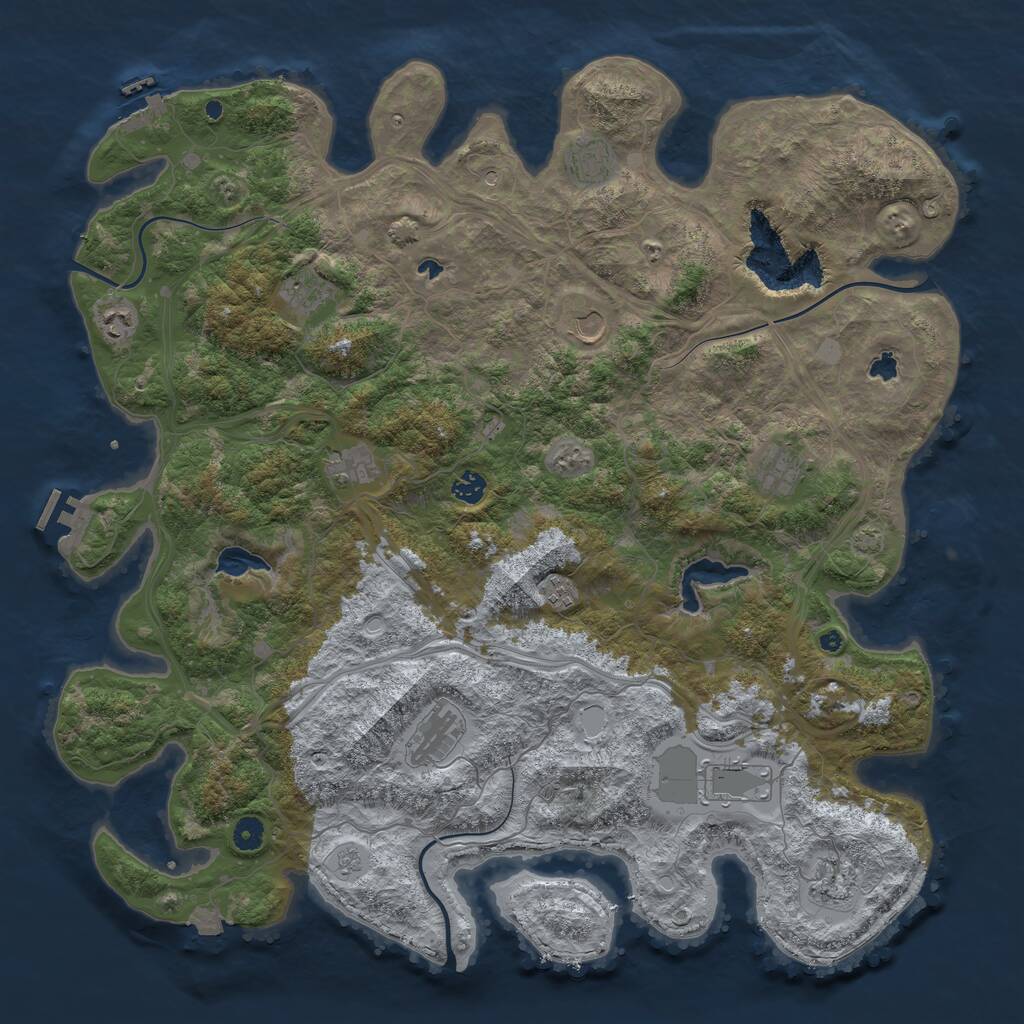 Rust Map: Procedural Map, Size: 4750, Seed: 305150782, 17 Monuments
