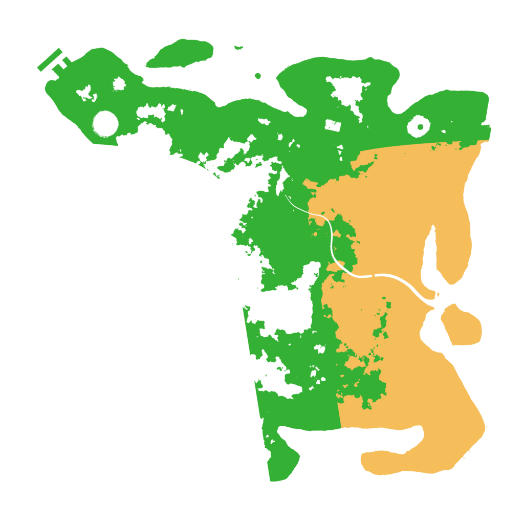 Biome Rust Map: Procedural Map, Size: 3600, Seed: 15204