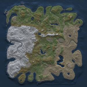 Thumbnail Rust Map: Procedural Map, Size: 4500, Seed: 1091025477, 15 Monuments
