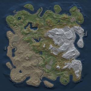 Thumbnail Rust Map: Procedural Map, Size: 4250, Seed: 544136845, 15 Monuments