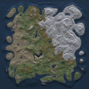 Thumbnail Rust Map: Procedural Map, Size: 4500, Seed: 1155535854, 14 Monuments