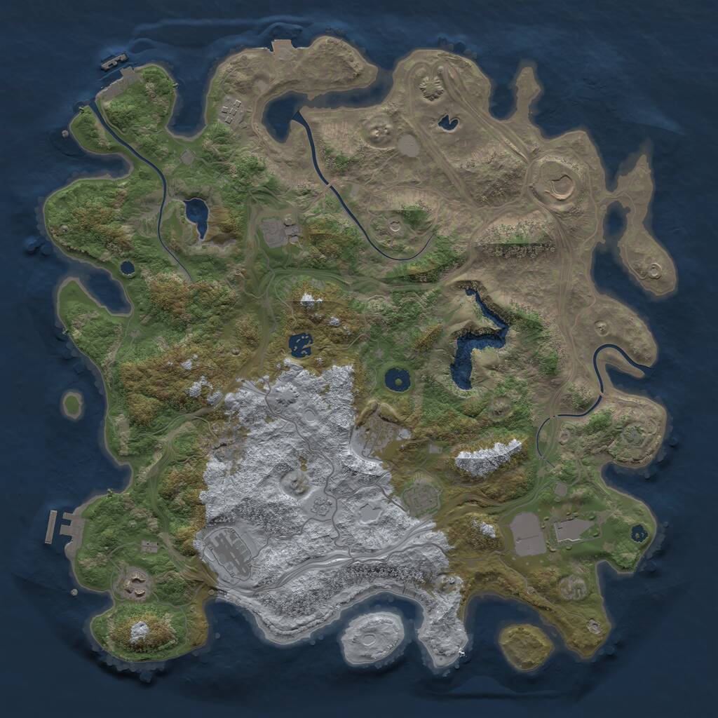 Rust Map: Procedural Map, Size: 4300, Seed: 956612694, 15 Monuments