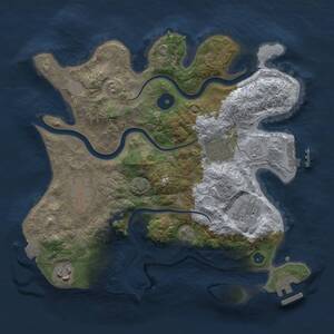 Thumbnail Rust Map: Procedural Map, Size: 3000, Seed: 617819638, 10 Monuments