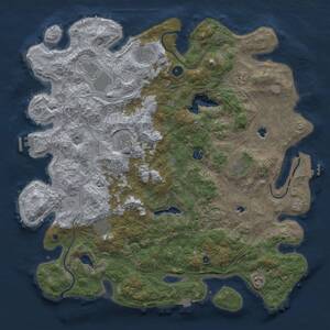 Thumbnail Rust Map: Procedural Map, Size: 4750, Seed: 657546973, 15 Monuments