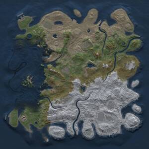 Thumbnail Rust Map: Procedural Map, Size: 4500, Seed: 1731978491, 16 Monuments