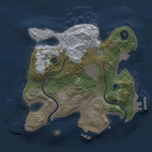 Thumbnail Rust Map: Procedural Map, Size: 2500, Seed: 175515946, 7 Monuments