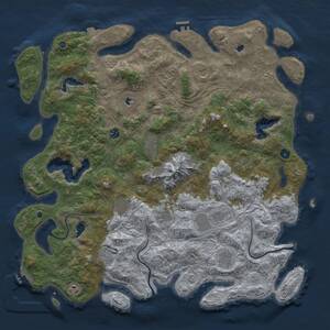 Thumbnail Rust Map: Procedural Map, Size: 5000, Seed: 397753456, 17 Monuments