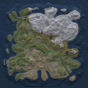 Thumbnail Rust Map: Procedural Map, Size: 3750, Seed: 623459412, 15 Monuments