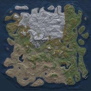 Thumbnail Rust Map: Procedural Map, Size: 5500, Seed: 622707043, 17 Monuments