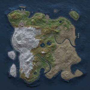 Thumbnail Rust Map: Procedural Map, Size: 3000, Seed: 281105, 11 Monuments
