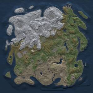 Thumbnail Rust Map: Procedural Map, Size: 4250, Seed: 272788742, 16 Monuments