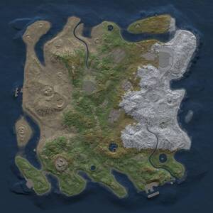 Thumbnail Rust Map: Procedural Map, Size: 3650, Seed: 37238101, 14 Monuments