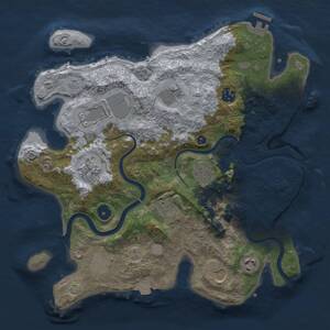 Thumbnail Rust Map: Procedural Map, Size: 3500, Seed: 1160267196, 16 Monuments