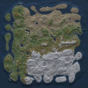 Thumbnail Rust Map: Procedural Map, Size: 4800, Seed: 98162874, 17 Monuments