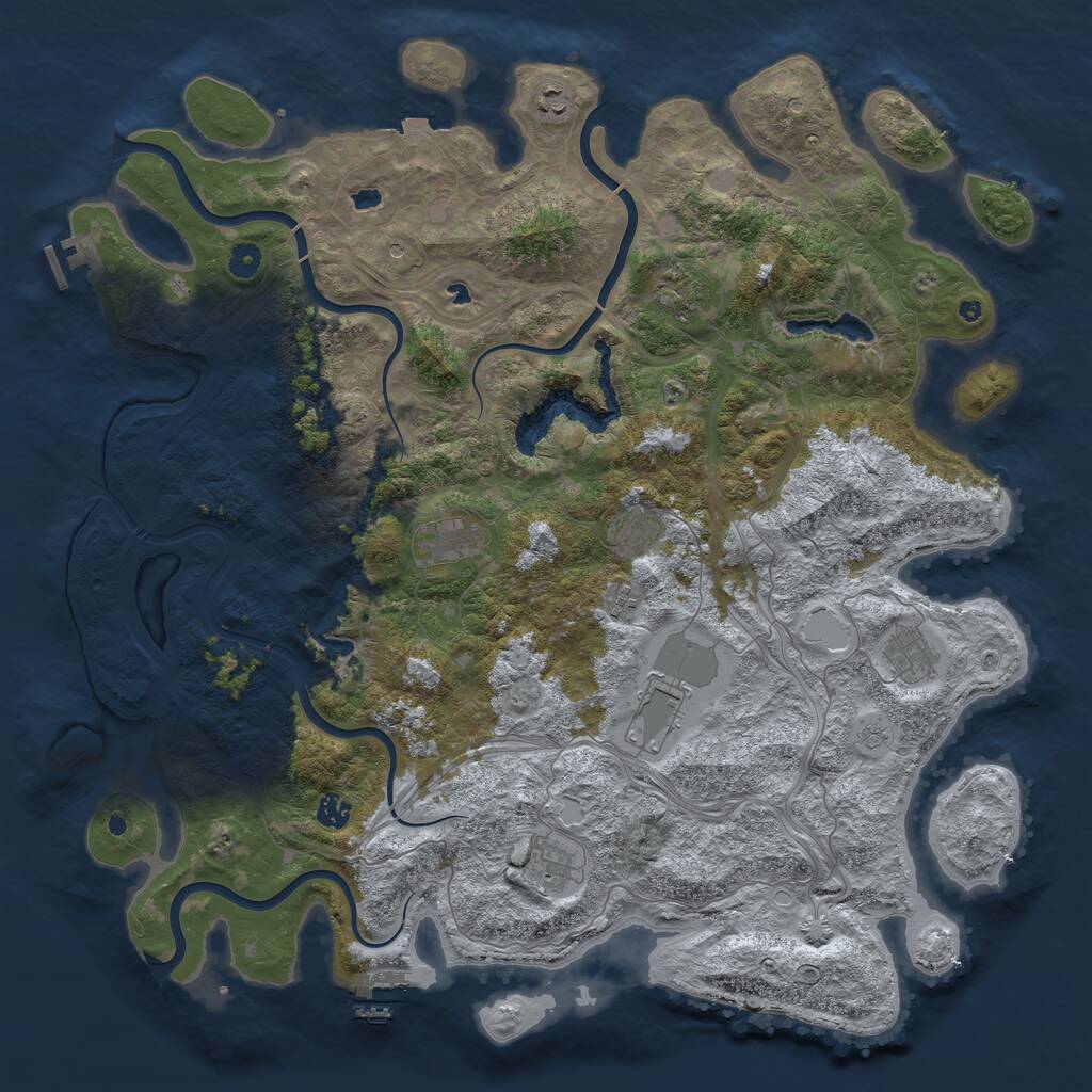 Rust Map: Procedural Map, Size: 4800, Seed: 1867238502, 15 Monuments