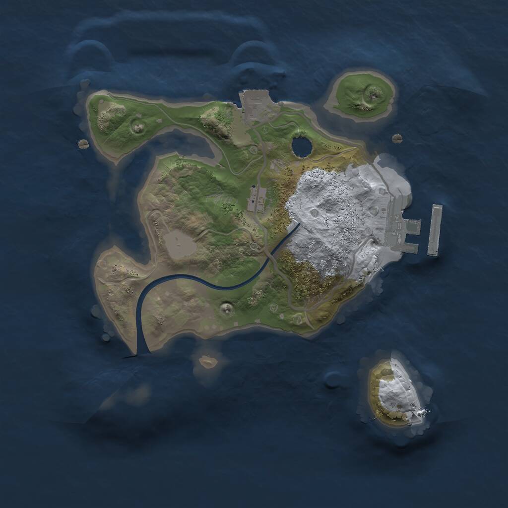 Rust Map: Procedural Map, Size: 2000, Seed: 52358285, 2 Monuments