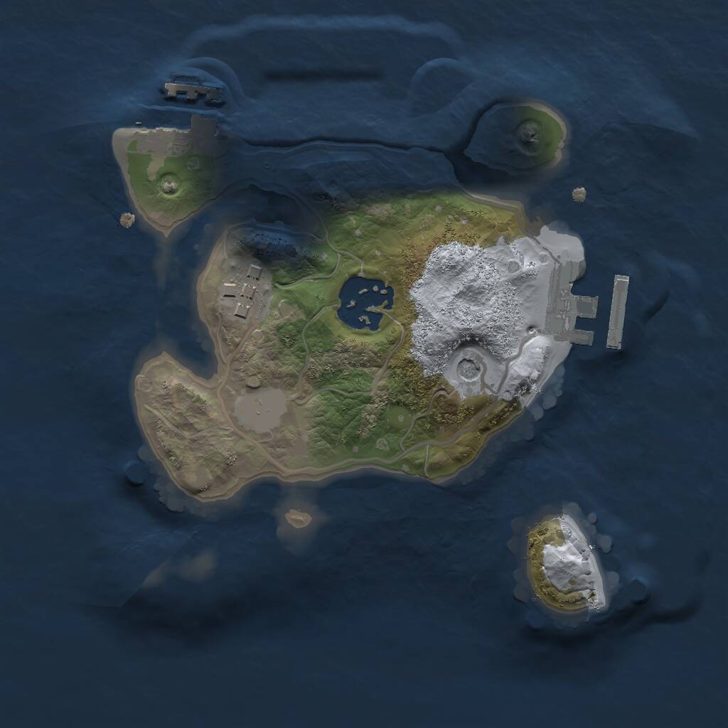 Rust Map: Procedural Map, Size: 2000, Seed: 52358285, 6 Monuments