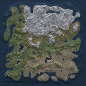 Thumbnail Rust Map: Procedural Map, Size: 5000, Seed: 1987539637, 17 Monuments