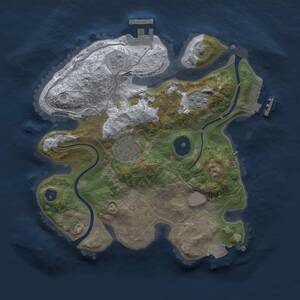 Thumbnail Rust Map: Procedural Map, Size: 2500, Seed: 1679, 6 Monuments