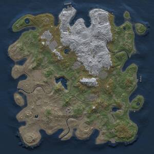 Thumbnail Rust Map: Procedural Map, Size: 4250, Seed: 3849205, 17 Monuments
