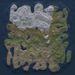 Thumbnail Rust Map: Procedural Map, Size: 4500, Seed: 254475189, 17 Monuments