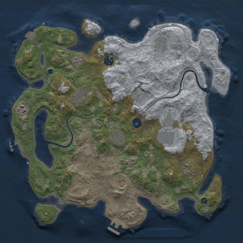 Rust Map: Procedural Map, Size: 3750, Seed: 20241219, 16 Monuments