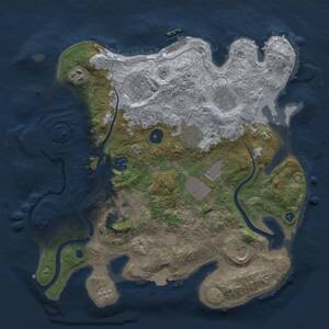 Thumbnail Rust Map: Procedural Map, Size: 3500, Seed: 339722442, 15 Monuments