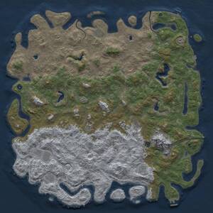 Thumbnail Rust Map: Procedural Map, Size: 6000, Seed: 12163, 17 Monuments