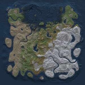 Thumbnail Rust Map: Procedural Map, Size: 4700, Seed: 8151743, 17 Monuments