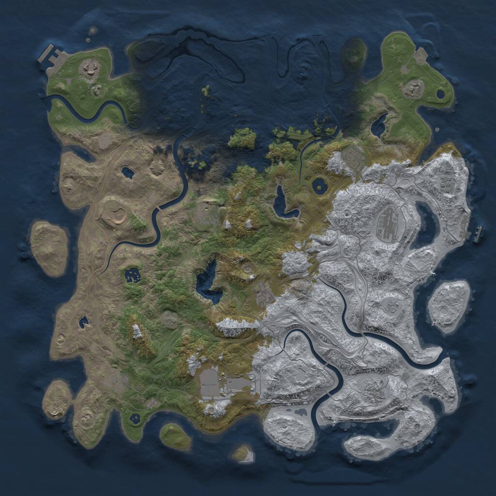 Rust Map: Procedural Map, Size: 4700, Seed: 8151743, 17 Monuments