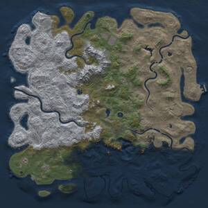 Thumbnail Rust Map: Procedural Map, Size: 6000, Seed: 1571469581, 17 Monuments