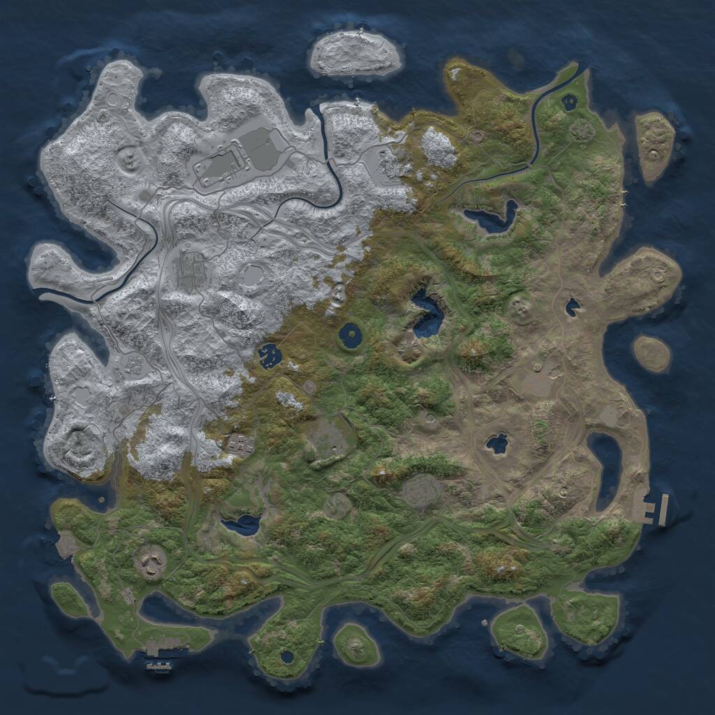 Rust Map: Procedural Map, Size: 4500, Seed: 146830033, 15 Monuments