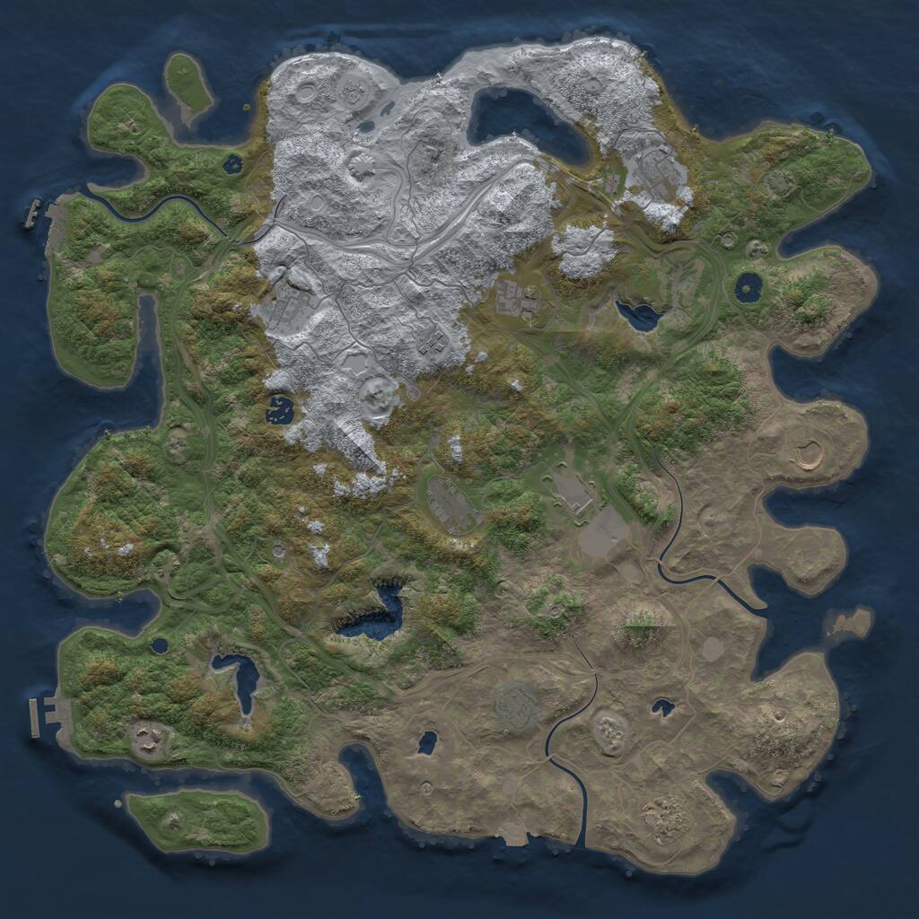Rust Map: Procedural Map, Size: 4750, Seed: 266335413, 17 Monuments