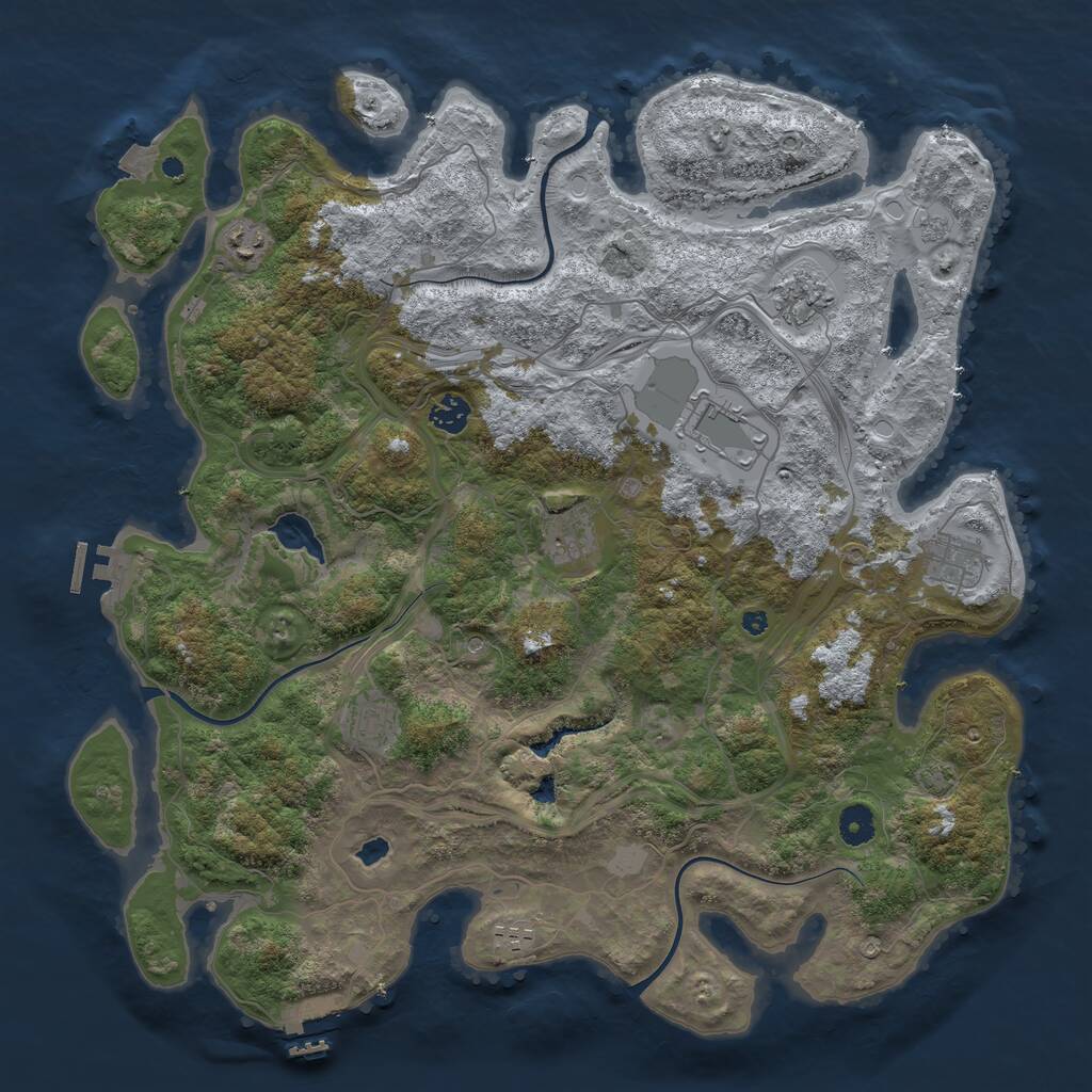 Rust Map: Procedural Map, Size: 4250, Seed: 1551466061, 14 Monuments