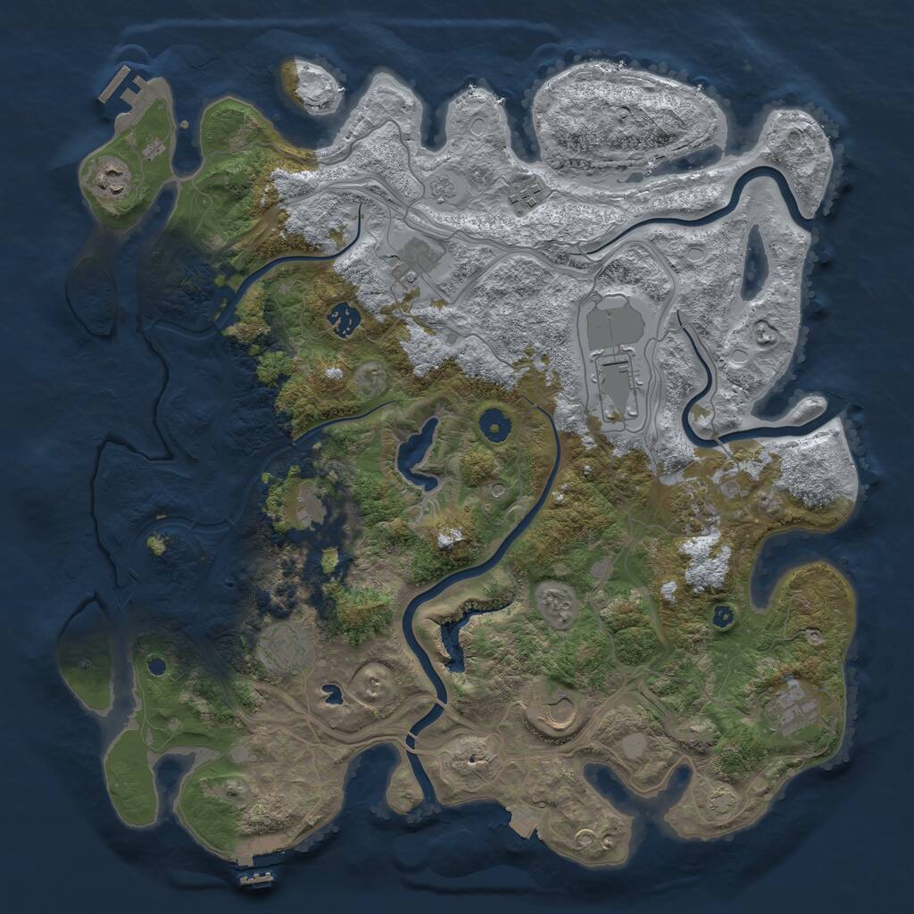 Rust Map: Procedural Map, Size: 4250, Seed: 1551466061, 16 Monuments