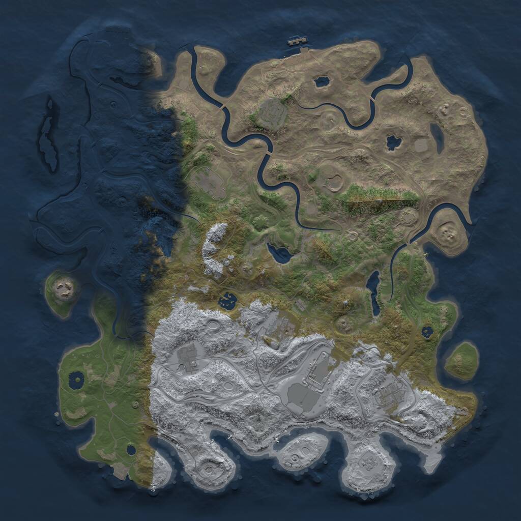 Rust Map: Procedural Map, Size: 4500, Seed: 482747283, 15 Monuments