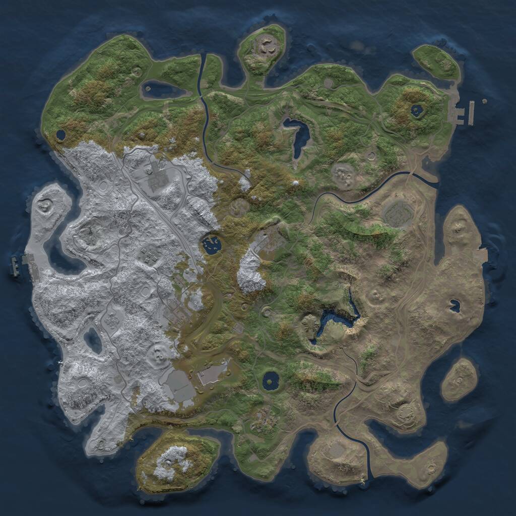 Rust Map: Procedural Map, Size: 4250, Seed: 574790053, 15 Monuments