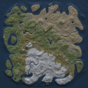 Thumbnail Rust Map: Procedural Map, Size: 4850, Seed: 1637769, 17 Monuments
